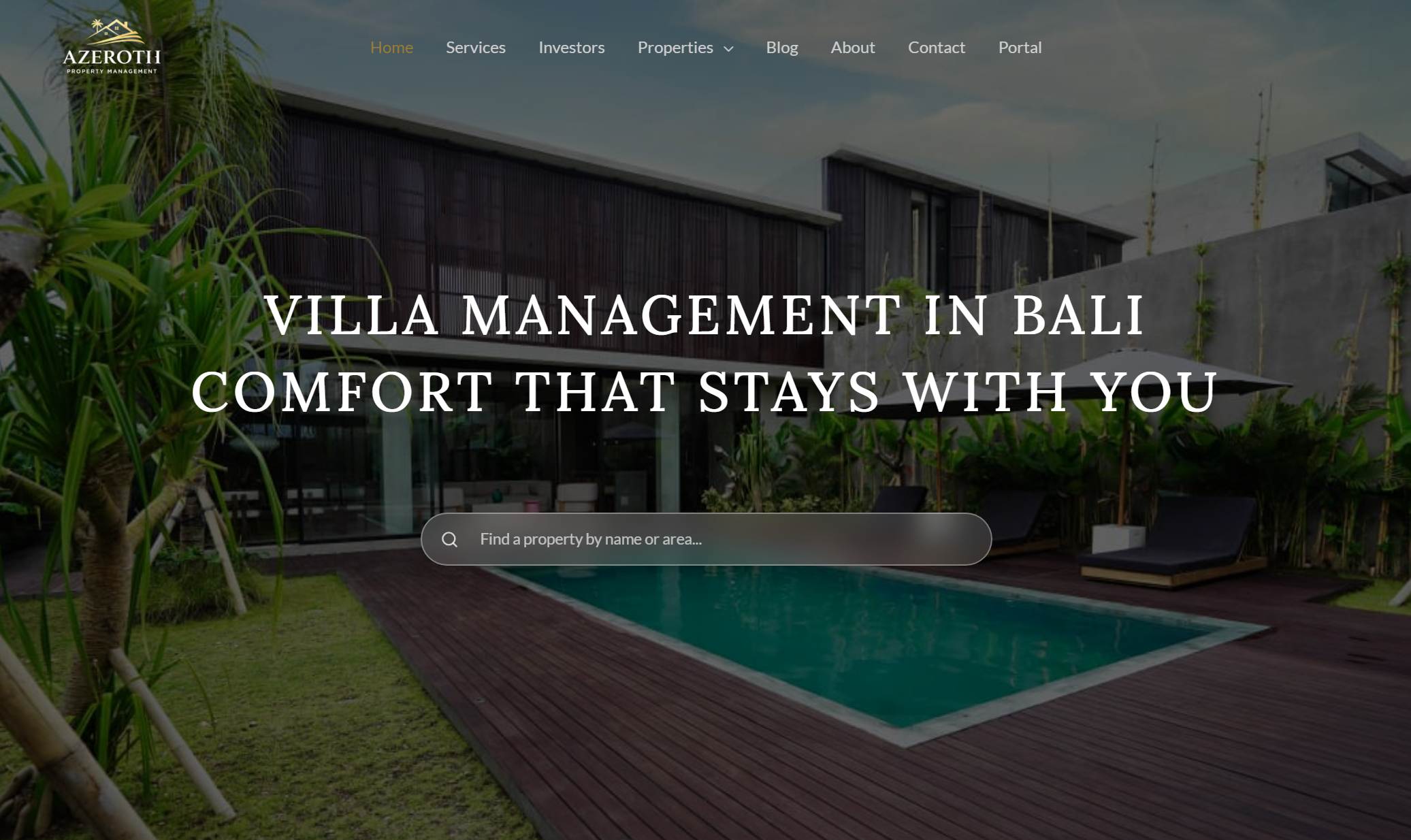 Cover graphic for the Azeroth Property Management WordPress project